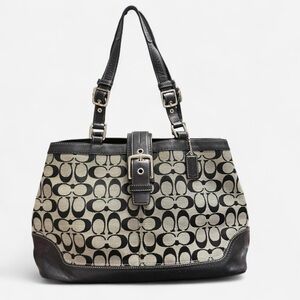 Coach Signature canvas and leather tote bag